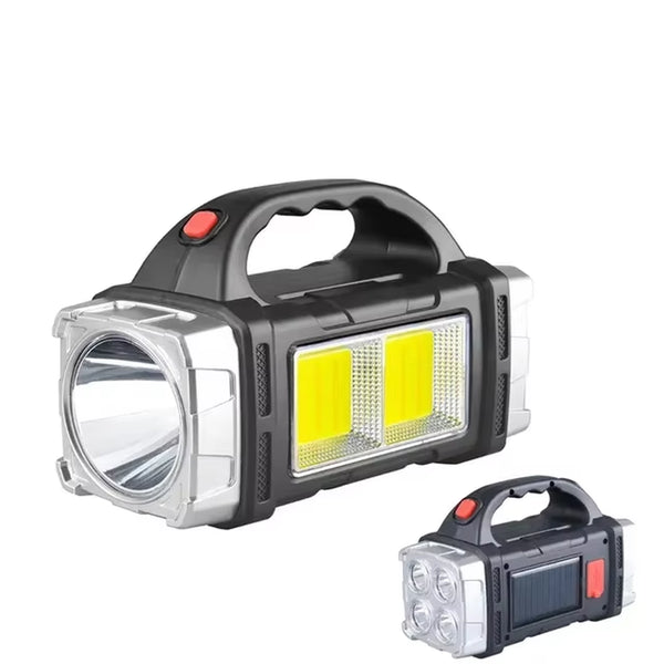 Portable Powerful USB Rechargeable Flashlight Solar LED Light with COB ...